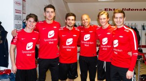 Prøving: Kasper Skaanes, Fredrik Pallesen Knudsen, Remi Johansen, Ruben Kristiansen, Halldor Stenevik og Jonas Grønner prøver ut nytt Nike-treningstøy.