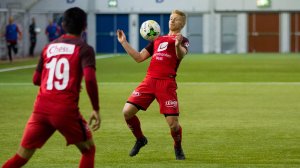 Sivert Heltne Nilsen i treningskampen i Vestlandshallen mot Åsane 4. mars 2017.