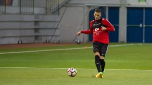 Vito Wormgoor i aksjon på trening i Vestlandshallen torsdag 11. januar.