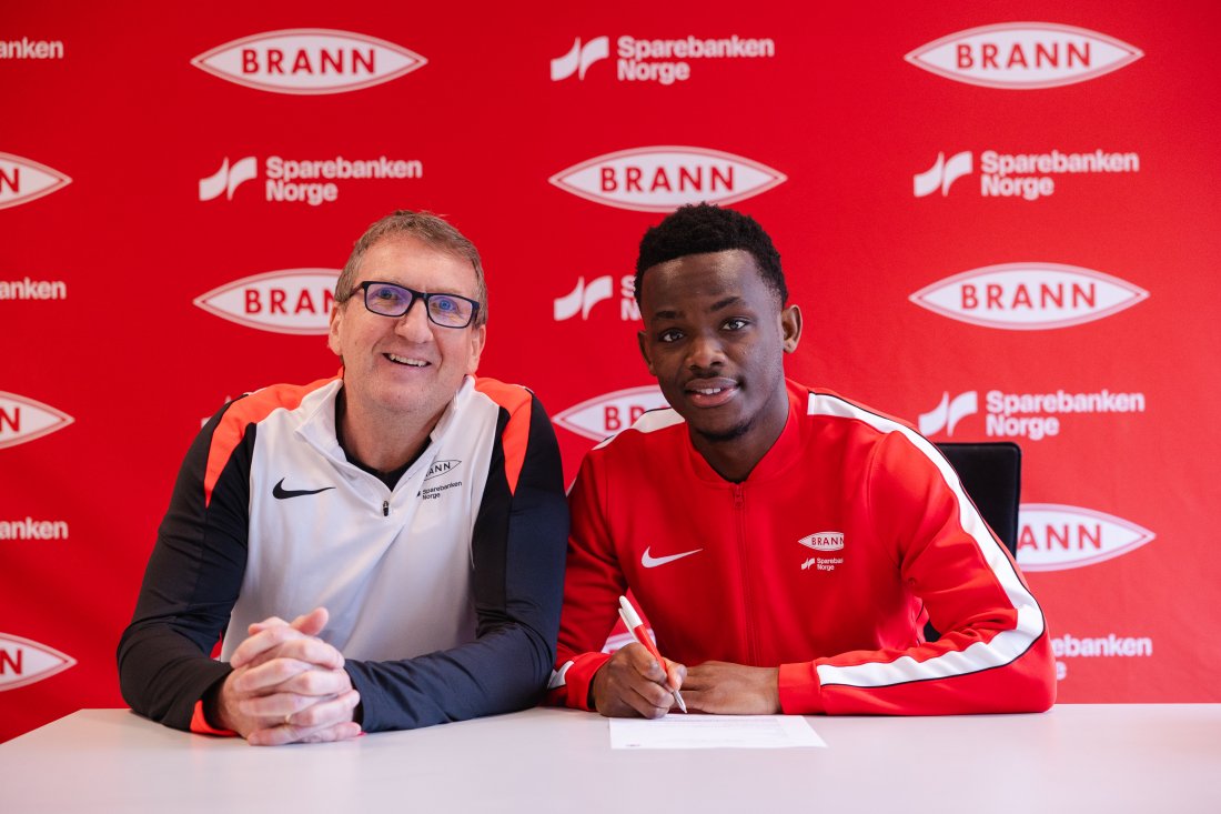 Sportslig leder Per-Ove Ludvigsen og Robbi Matondo.