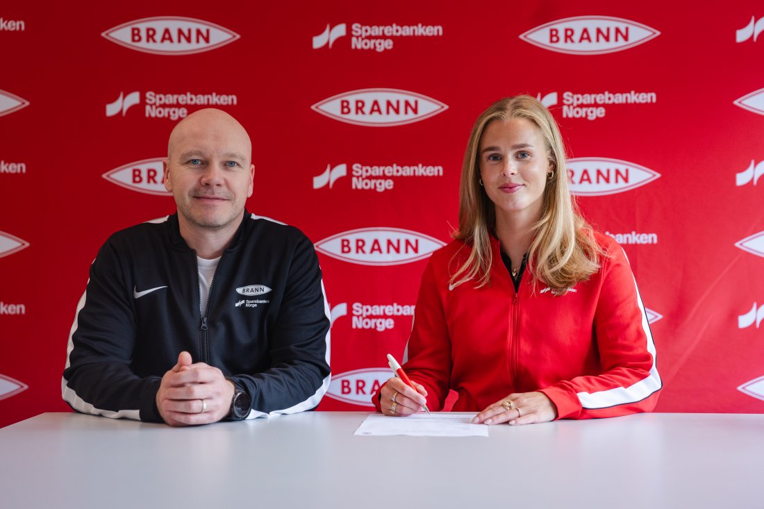 Sportslig leder Lars Johan Myklebust og Nora Lie Eghdami.