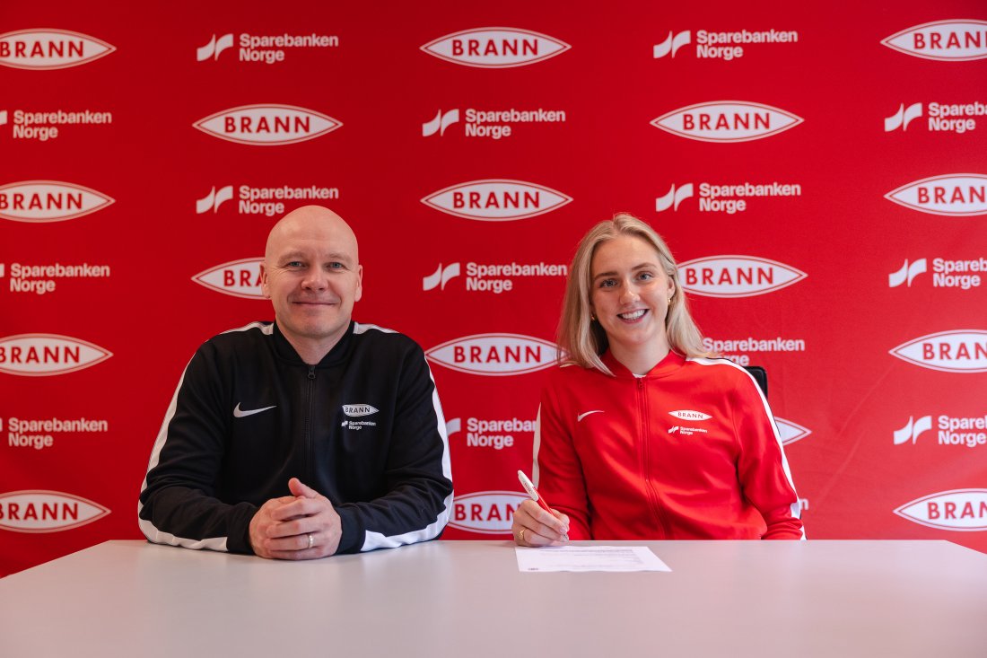 Sportslig leder Lars Johan Myklebust og Sunniva Skoglund.